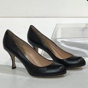 Armani Classic Black Leather Pumps EUR Size 41